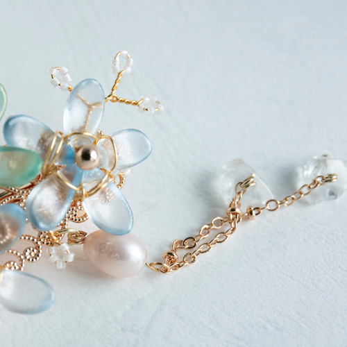 勿忘草[ワスレナグサ]のマジェステORバレッタ ヘアアクセサリー 髪飾り