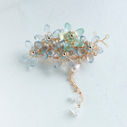 完売品】dita✩.*˚水彩の勿忘草色 髪飾り・帯飾り付き 完売品】dita