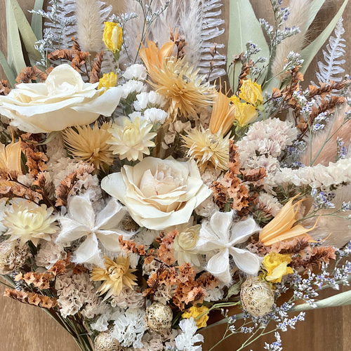 ドライフラワーのスワッグ ver.229 〜*orange yellow*〜 ドライ