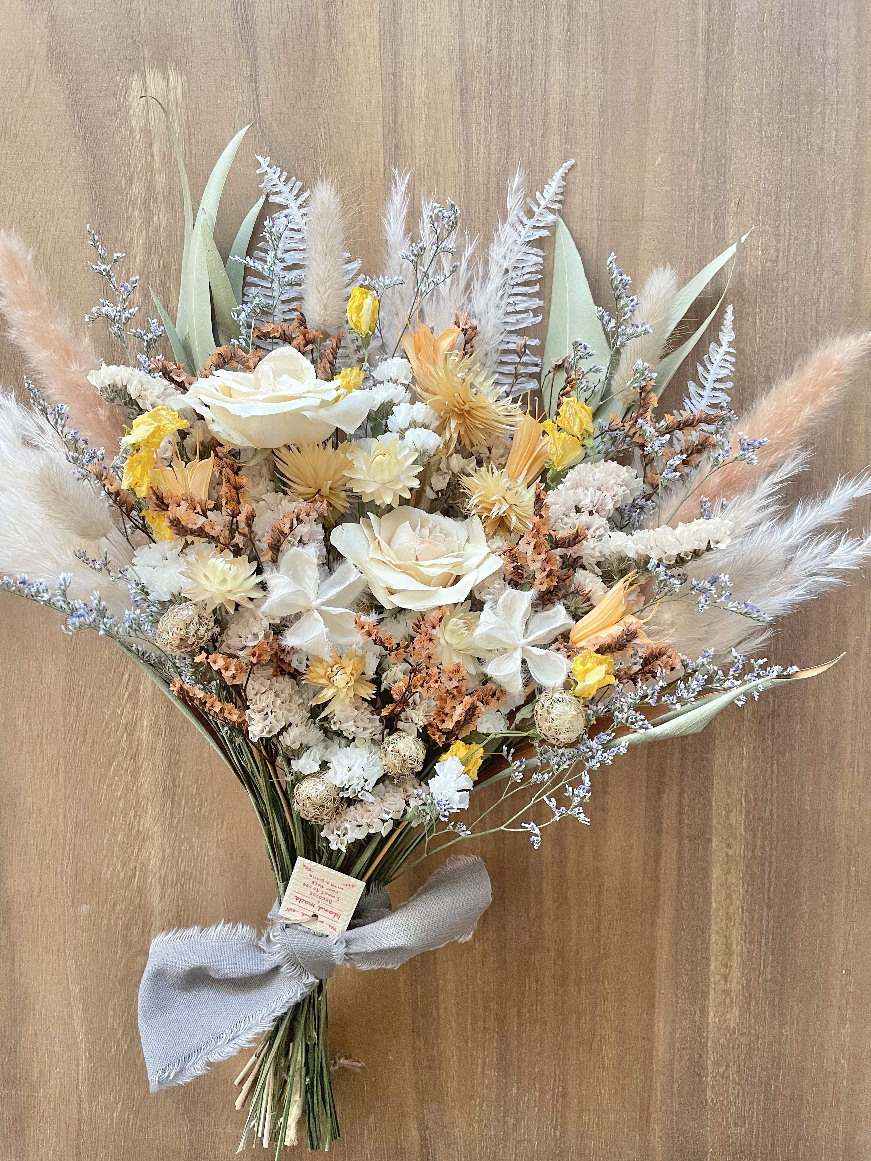 あゆのん様　オレンジ・ベージュのドライローズスワッグ ドライフラワーのスワッグ ver.229 〜*orange yellow*〜 ドライ