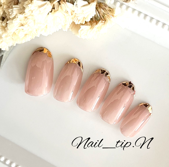 ガラスフレンチ✧︎*。 ネイルチップ（つけ爪） Nail_tip.N 通販