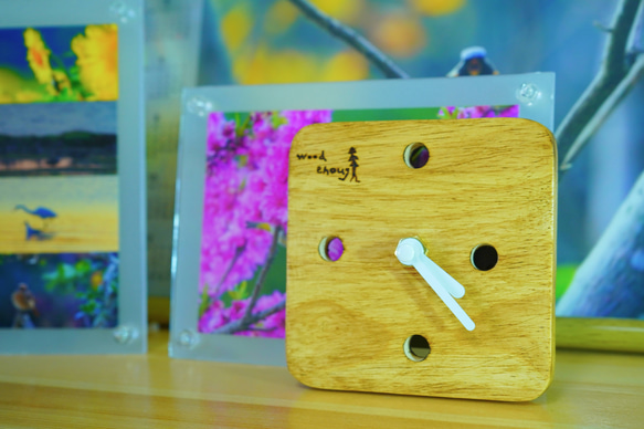 木製置時計(ジャコビアン色) 1枚目の画像