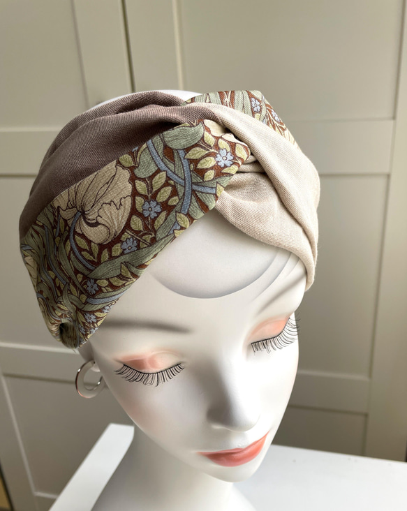 ウィリアムモリス ベア ウィリアムモリス⭐️デザイン生地使用⭐️ピンパーネル✖️brown