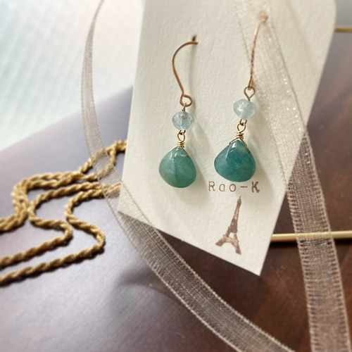 ✨14kgfグランディディエライトのピアス/イヤリング ピアス（フック