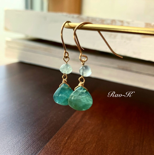 ✨14kgfグランディディエライトのピアス/イヤリング ピアス（フック