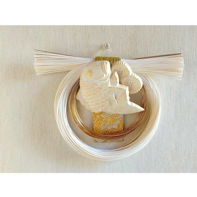 和のかたち　水引しめ飾り　鯛の白