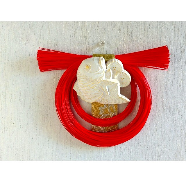 和のかたち　水引しめ飾り　鯛の赤