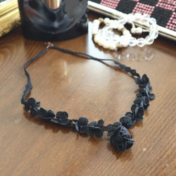 OYA Needlelace Necklace [FESTIVAL] Black 第1張的照片