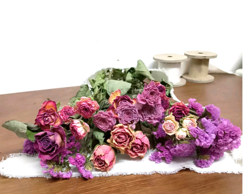 ドライフラワー スプレーバラピンクセット その他素材 Rose｡｡ 通販