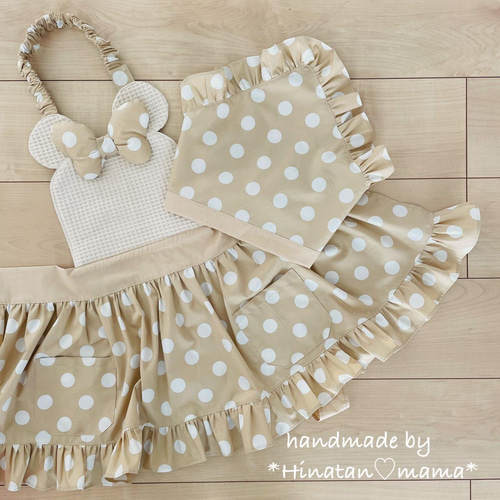 シフォン生地エプロン♡即納品♡1点のみ 0_fc5fc8a0751828485996b62850fe