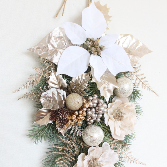 SALE♪「送料無料」クリスマススワッグリース 3枚目の画像