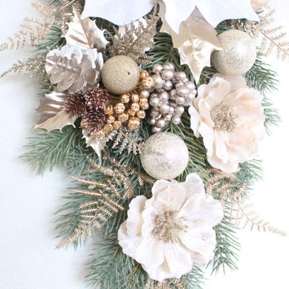 SALE♪「送料無料」クリスマススワッグリース 5枚目の画像