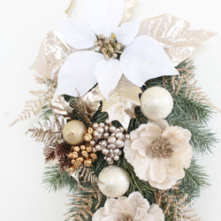 SALE♪「送料無料」クリスマススワッグリース 4枚目の画像