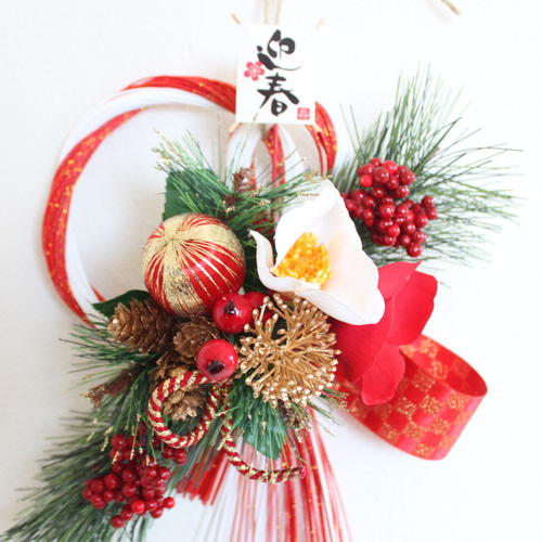 超早割お正月2026「送料無料」お正月用リース 水引正月飾り