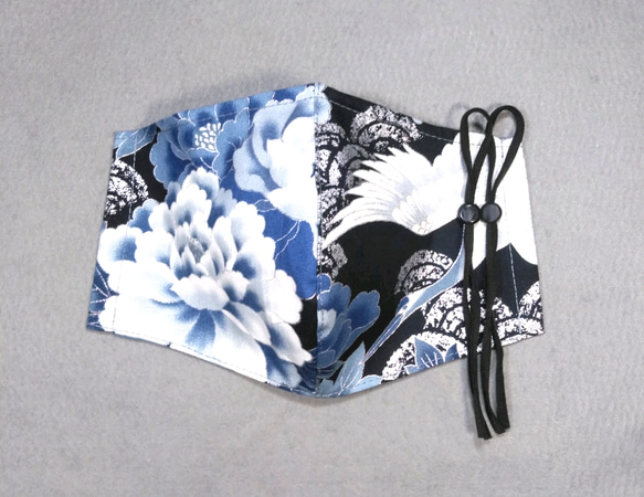 ◇フィルターポケット仕様◇鶴と牡丹と青海波 2枚目の画像