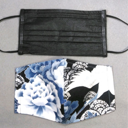 ◇フィルターポケット仕様◇鶴と牡丹と青海波 5枚目の画像