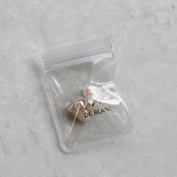 方形巴洛克珍珠耳環/14kgf·K18耳環（過敏用） 第13張的照片