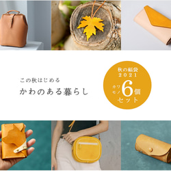 【2021年秋季福袋】6件組流行單肩包、扣環背包、皮夾、皮革配件 第1張的照片