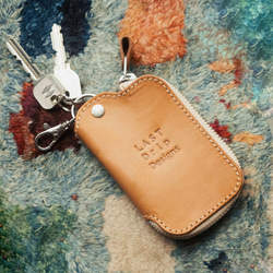 J字 ZIP キーケース ワイド 免許証 牛革 レザー ヌメ革 本革 日々を刻む日記帳 nfl pst Creema店 2枚目の画像