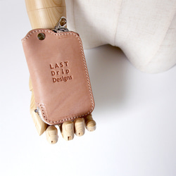 J字 ZIP キーケース ワイド 免許証 牛革 レザー ヌメ革 本革 日々を刻む日記帳 nfl pst Creema店 10枚目の画像