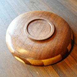 【木　皿　木製　食器】＃184　ミックスウッド 5枚目の画像