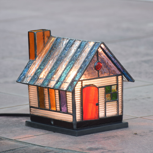 ガーデンライト ハウス3 屋外用 防雨型 ステンド 庭園灯 外灯  屋外照明 ガーデン ライト ハウス3 屋外用 防雨型 ステンドグラス 屋外 照明