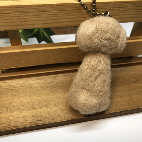 受注制作】おとママの羊毛フェルト トイプードル ミニストラップ 羊毛  