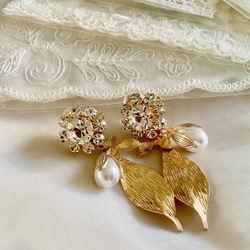 清楚な白 ピアス、イヤリング】結婚式 ウエディング ブライダル パール