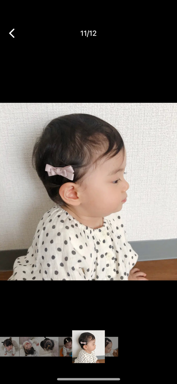 14色から選べる2点セット【simple fuwa ruban clip】ベビーヘアクリップ　キッズヘアピン 10枚目の画像