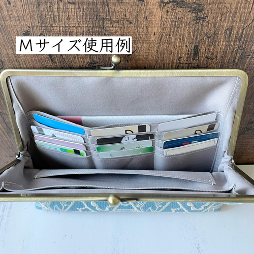 Mサイズ がま口 母子手帳ケース B6 ミナペルホネン タンバリン グレー