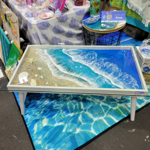 受注生産 海を感じるレジンテーブル ビーチラグーン 海を感じる