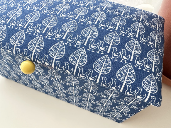 [Small pretty bird Mask Box : Navy 紺 ]  Cartonnage  Box 第3張的照片