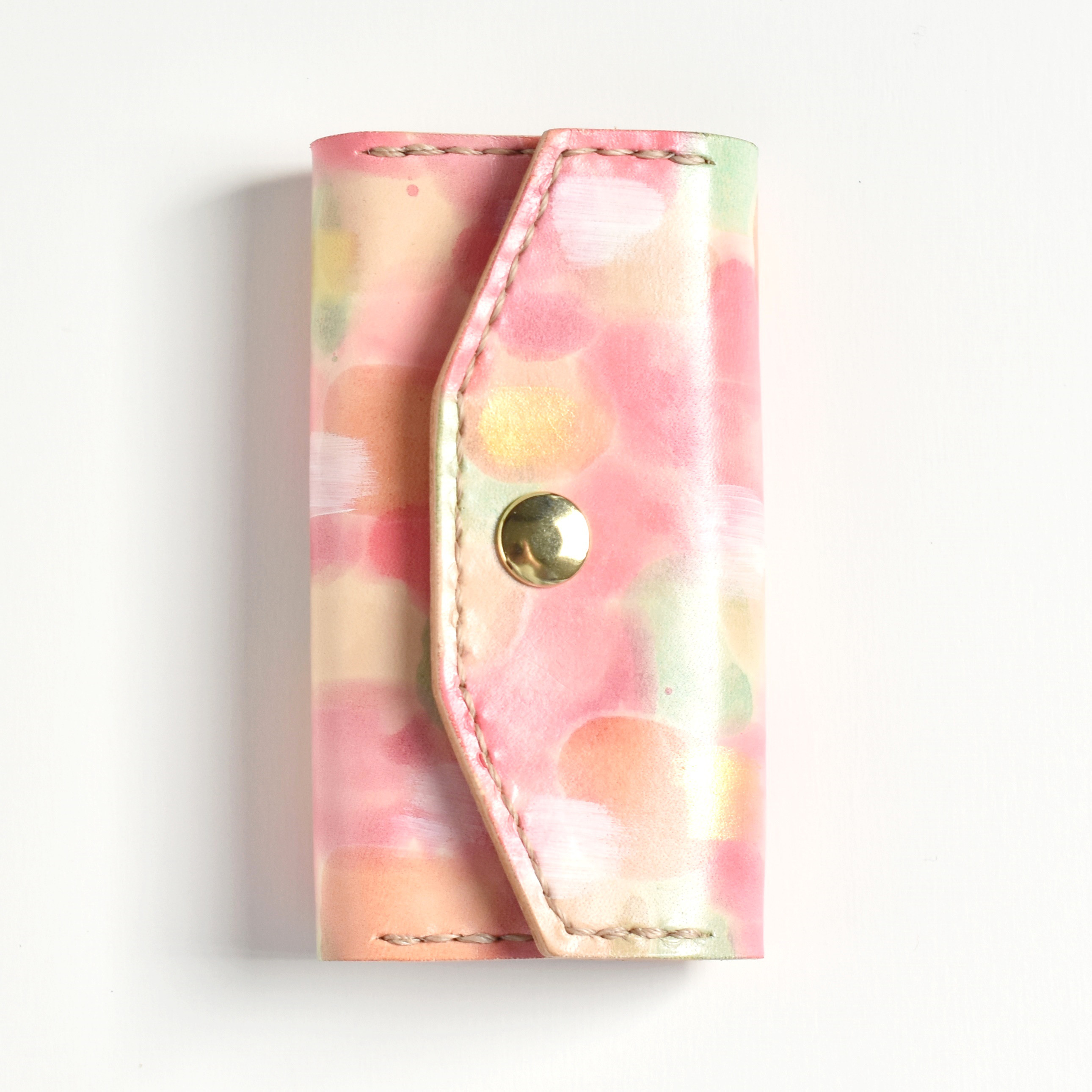 革の手染めケース 「キャンディ（キーケース）」