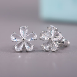 天然石♡レア♡大輪お花模様ホワイトアイアゲートのピアス14kgf 天然石アクセサリー『Ange de aile』のオンラインショップ