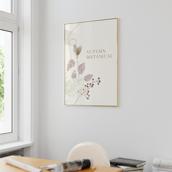 花と葉のポスター　/ i1455 / 大人可愛い　ボタニカル　アートポスター 8枚目の画像