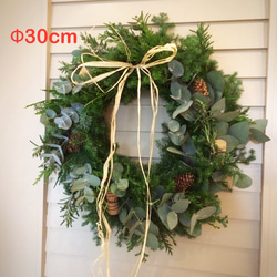 ユーカリと木の実のクリスマスリース リース himari's garden 通販