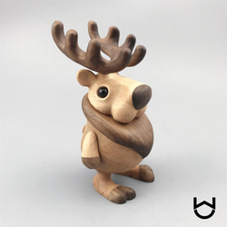 倔强的木头 木制 麋鹿 圣诞 礼物 第2張的照片