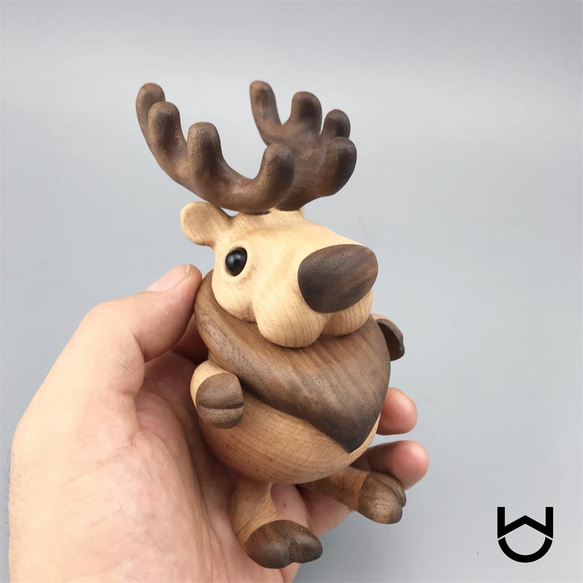 倔强的木头 木制 麋鹿 圣诞 礼物 第9張的照片