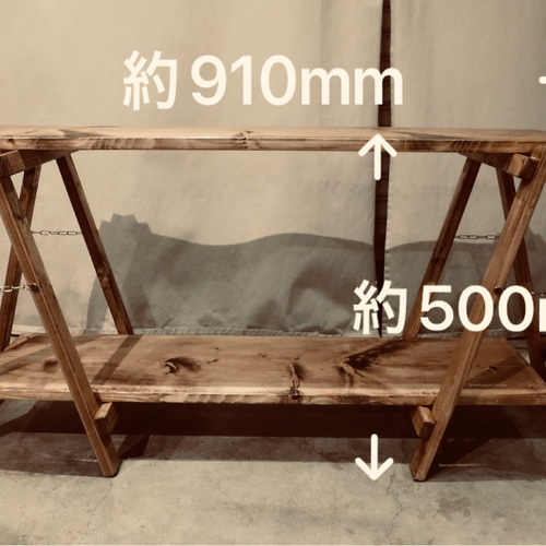 オーダー品】ハンドメイドの木製オープンラックS 棚・シェルフ・ラック