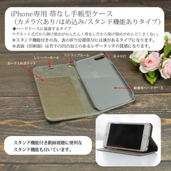 帯なし iPhone 手帳型スマホケース （カメラ穴あり/はめ込みタイプ）【桜手毬-さくらてまり（黒）】 4枚目の画像