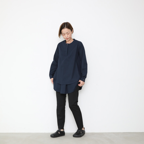 Kasane blouse / deep navy 9枚目の画像