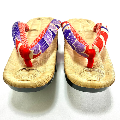 夕闇ノスタルジア☆蒔絵風畳表下駄☆レディースM 着物 KIRU×kiRu