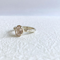 ローズクオーツのリング【Melty ring＜oval Rose quartz＞】 10枚目の画像