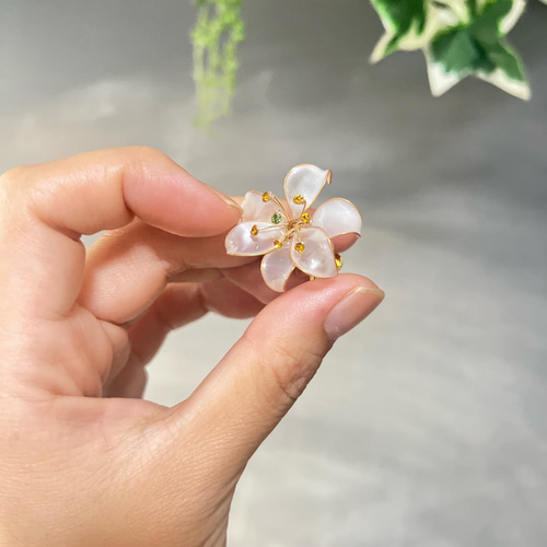 百合の花のピアス/イヤリング カサブランカ リリー ディップ 百合の花のピアス/イヤリング カサブランカ リリー ディップ