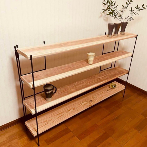 大人気‼️ 手作りアイアン家具 アイアンシェルフ折り畳みラック