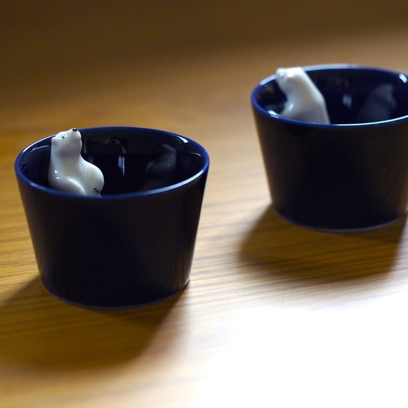 シロクマお猪口(No.1 + No.2/Blue) 5枚目の画像