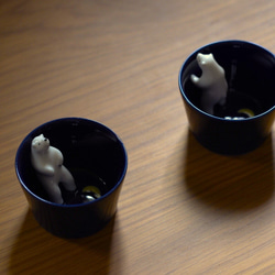 シロクマお猪口(No.1 + No.2/Blue) 4枚目の画像