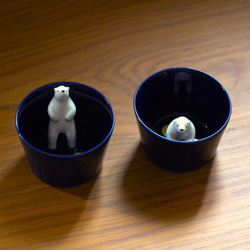シロクマお猪口(No.1 + No.2/Blue) 2枚目の画像