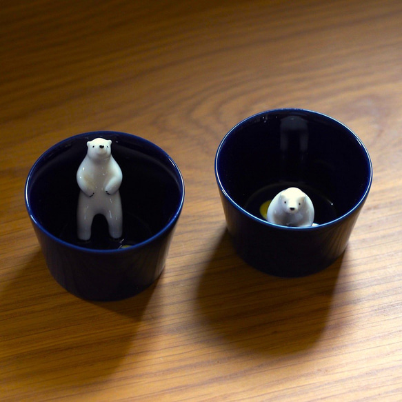シロクマお猪口(No.1 + No.2/Blue) 2枚目の画像