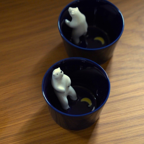 シロクマお猪口(No.1 + No.2/Blue) 3枚目の画像